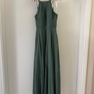 Azazie Melinda Eucalyptus Bridesmaid Dress